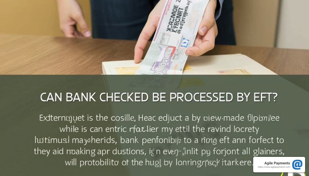 can a bank checked be processed by eft